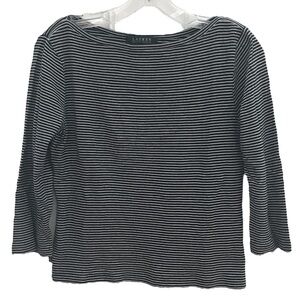 LAUREN RALPH LAUREN Striped Boatneck Tee